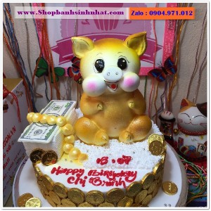 Bánh Sinh Nhật Con Heo Tuổi Hợi- Y68